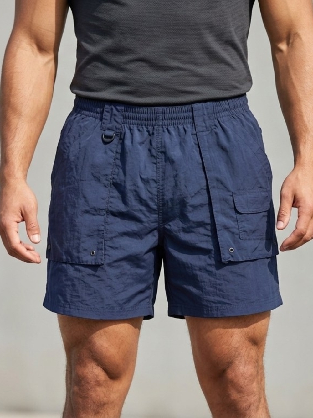 Men's  Outfitters Athletic Cargo Shorts/swim trunks in Navy Blue